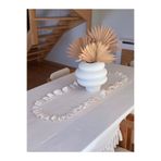 KaiAtelier Natural Keten Her Yeri Fırfırlı Oval Runner 40x120cm