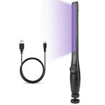 KAIBSEN Ultraviyole Işık Sterilizatörü Taşınabilir UV antiseptik lamba Anti-Bakteriyel Oranı Araba/Ev Alanı/HotelTravel için Kimyasallar Olmadan% 99 UV Lambası 360 ° Döndürme/USB Şarj