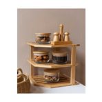 KaiHome Bambu 3Katlı Köşe Raf / Organizer / Düzenleyici