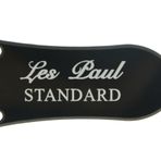 KAISH Epiphone Tarzı Les Paul LP için 2 Kat Beyaz/Siyah Standart Baskı Makas Çubuğu Kapağı
