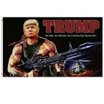 Kaiyuan Dynasty Trump Bayrağı Roket Silahı Tankı Donald Trump Bayrakları Başkan Desteği 2024 Afiş - Amerika'yı Yeniden Harika Yapın İki Pirinç Halkalı Roketatar 3 x 5 ft