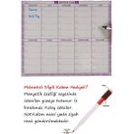 Kaizen Market Manyetik Yapışkanlı Haftalık Planlayıcı Mini Akıllı Kağıt Tahta 3 Lu Paket - Beyaz