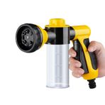 kajilai 100mL Sabunluklu Köpük Sprey Tabancası Bahçe Hortumu El Spreyi Ucu 8 Ayarlanabilir Desen Çim Borusu Spreyi Bitkileri Sulamak İçin Yıkama Yağmurlaması Araba Yıkama ve Duş Alma Köpek Evcil Hayva
