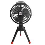 kajilai 2'si 1 arada LED Işıklı Kamp Fanı Çok İşlevli Çadır Tavan Vantilatörü Şarj Edilebilir Tripod Vantilatör Ev Ofis Kamp Piknik Balıkçılık için 4 Kademeli Rüzgar Hızını Destekler