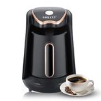 kajilai Elektrikli Türk Kahve Makinesi Makinesi, 250ml / 1 Fincan Cezve ile Tek Servis Espresso Makinesi 600W Isıtma Cezvesi, İndüksiyonlu Damlama Önleme Fonksiyonu ile 5 Dakikada Hızlı Yapma