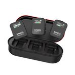 kajilai G2MEGA 1-Trigger-2 2.4G Kablosuz Mikrofon Sistemi Klipsli Mikrofon 200M İletim Aralığı 8GB Dahili Bellek Akıllı Telefon için Şarj Kutusu ile TFT Ekran Kamera Kamera Video Kaydı Vlog Canlı Yayı
