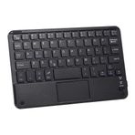 kajilai Kablosuz BT 3.0 Klavye 59 Tuşlu Ultra İnce Mini BT Klavye Dokunmatik Yüzey Desteği Android Windows iOS Sistemi Dizüstü Bilgisayar Telefon Tablet Siyah