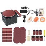 kajilai Mini Tezgah Kayışı ve Disk Zımparası Esnek Uzatma Çubuğu Kiti ile Zımpara Silindiri Elektrikli Kenar Bileyici 7 Değişken Hız ile Zımpara Diski/Kayış/Bant/Tekerlek Ahşap Metal Akrilik içi