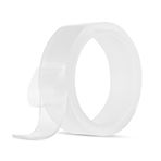 kajilai Nano Bant Rulo Çift Taraflı Yapışkan Bant 30mm*3m*2mm Traceless Yıkanabilir Nano Bant Çubuk Kavrama Jeli Araba Pencere Kalkanı Cam Halı Paspasları Fotoğraflar Posterler Ev Endüstriyel Kullanım