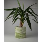 Kaju Creative Dekoratif Büyük Boy Beton Saksı - Mermer Desenli- Silindir 4.5l - 20X18 cm