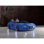 Kaju GTM Full Arabalı Yatak Kumandalı Işık ve Ses Sistemli Mavi Çocuk Karyolası