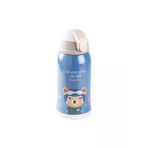 KAKE MAVİ AYICIK DESENLİ ÇİFT KAPAKLI ÇOCUK TERMOSU 600ML