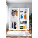 Kaktüs Avm 4 Kapılı Beyaz Gardırop Dolap T-900 120 X 174 X 45