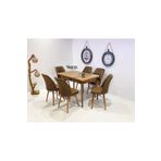 Kaktüs Avm 6 Kişilik Açılır Mdf Masa Sandalye Takımı Mutfak Masası Takımı Salon Masası