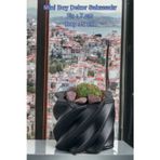 Kaktüs Saksı Dünyası El Yapımı Saksı Gümüş Eskitme Dekoratif Saksı Küçük Boy Model 9