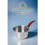 KaktüsKedi 14 Cm Paslanmaz Çelik Kaçerola | Sütlük | Mini Yumurta Haşlama Tavası