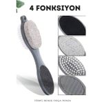 KaktüsKedi 4 In 1 Set Ayak Bakım Seti | Topuk Törpüsü, Rendesi, Fırçası ve Ponza Taşı ile
