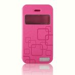 Kaku iPhone 4S Pembe Yan Kapaklı Kılıf