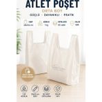 Kalbi Ticaret Kırık Beyaz Poşet Kalın Orta Boy 1 kg Atlet Poşet Market Manav Poşeti