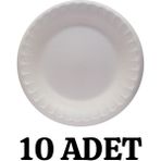 Kalbi Ticaret Köpük Tabak Kullan At 10'lu Tabak Yuvarlak 17 cm Köpük Tabak