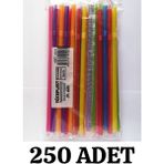 Kalbi Ticaret Plastik Jelatinli Kalın Pipet Frozen Körüklü Pipet 250'LI - 250 Adet