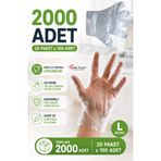 Kalbi Ticaret Şeffaf Eldiven 2000 Adet Hışır Poşet Eldiven Kullan At Tek Kullanımlık Eldiven