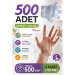 Kalbi Ticaret Şeffaf Eldiven 500 Adet Hışır Poşet Eldiven Kullan At Tek Kullanımlık Eldiven