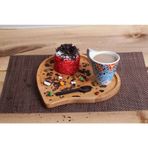 Kalbim Büyük Boy Sunum Tabağı - Servis Tabağı - Bambu Tabak