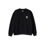 Kalbim Yolda Siyah Bisiklet Yaka Sweatshirt