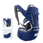Kalça Koltuk ile bebek Taşıyıcı Nefes & Ayrılabilir Tasarım Ayarlanabilir Askı Yan Cepler Çok Fonksiyonlu Ergonomik Bebek Güvenliği Taşıyıcılar Bel Dışkı 0-36 Ay Bebekler için Bebekler Toddlers
