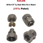 Kalde (10'lu Paket) Ø16X1/2" Iç Dişli Mini Pex Rekor - Mobil Sistem Boru Bağlantı Rekoru