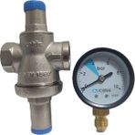 Kalde 1/2" DN15 Rekorsuz Su Basınç Düşürücü (Manometreli) - Pressure Reducing Valves (With Manometer)