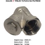 Kalde 2" Sarı / Krom Pislik Tutucu Su Filtresi DN50 - Threaded Strainer - DN50 (2") - 10