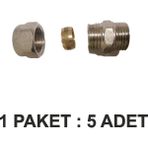Kalde Yerden Isıstma Pex Bağ Rekoru 16X2 ( Nipel - Boru ) 1 Adet Paket 5 Lu