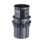 Kaldırma Masası Gücü Otomatik Açılır Asansör Soketi Kule Soketi 4 Fiş Adaptörü USB Tip-c Kablosuz Şarj, Gizli,Black-4plugs