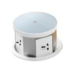 Kaldırma Masası Gücü Otomatik Açılır Asansör Soketi Kule Soketi 4 Fiş Adaptörü USB Tip-c Kablosuz Şarj, Gizli,White-4plugs