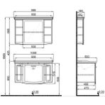 Kale Arte 100 cm Banyo Dolabı Takımı
