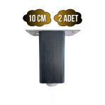Kale Ayarlı Ahşap Ayak Mobilya Masa Ve Dolap Ayağı(Antrasit)(Kayın/Gürgen Ağacı) Antrasit 10Cm 10Cm - 2 Adet