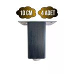 Kale Ayarlı Ahşap Ayak Mobilya Masa Ve Dolap Ayağı(Antrasit)(Kayın/Gürgen Ağacı) Antrasit 10Cm 10Cm - 4 Adet