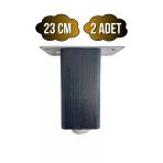 Kale Ayarlı Ahşap Ayak Mobilya Masa Ve Dolap Ayağı(Antrasit)(Kayın/Gürgen Ağacı) Antrasit 23Cm 23Cm - 2 Adet