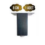 Kale Ayarlı Ahşap Ayak Mobilya Masa Ve Dolap Ayağı(Antrasit)(Kayın/Gürgen Ağacı) Antrasit 8Cm 8Cm - 1 Adet