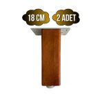 Kale Ayarlı Ahşap Ayak Mobilya Masa Ve Dolap Ayağı(Ceviz)(Kayın/Gürgen Ağacı) Ceviz 18Cm 18Cm - 2 Adet
