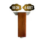 Kale Ayarlı Ahşap Ayak Mobilya Masa Ve Dolap Ayağı(Ceviz)(Kayın/Gürgen Ağacı) Ceviz 18Cm 18Cm - 4 Adet