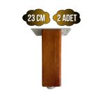 Kale Ayarlı Ahşap Ayak Mobilya Masa Ve Dolap Ayağı(Ceviz)(Kayın/Gürgen Ağacı) Ceviz 23Cm 23Cm - 2 Adet