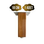 Kale Ayarlı Ahşap Ayak Mobilya Masa Ve Dolap Ayağı(Kayın)(Kayın/Gürgen Ağacı) Ahşap Rengi 18Cm 18Cm - 1 Adet