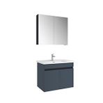 Kale Banyo Ritim 80 Cm Banyo Dolabi Seti Antrasit.