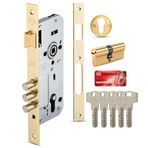 Kale BİLYALI SİLİNDİRLİ DAİRE KİLİDİ ROZET 45 MM SARI 1
