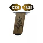 Kale Eğimli Ayarlı Çiçek Desenli Ahşap Ayak Mobilya Masa Ve Dolap Ayağı(Koyu Ceviz)(Ceviz Ağacı) Ceviz 12Cm 12Cm - 1 Adet