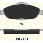 Kale Fren Balata Ön Peugeot 308, 3008, 5008 Fişsiz P308-P3008 1.4 16V/1.6 16V/1.6Hdı 09/07--> (1 Tk )