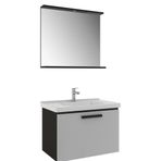 Kale Gris 80 cm Siyah-Gri Banyo Dolabı